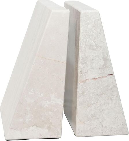Navi Natural Marble Bookends لأرفف الكتب ، الأخضر ، مجموعة من 2 ، حاملي الكتب الثقيلة ، قطع أثاث البيان الرجعية لمكتب/ألعاب الفيديو in Saudi Arabia