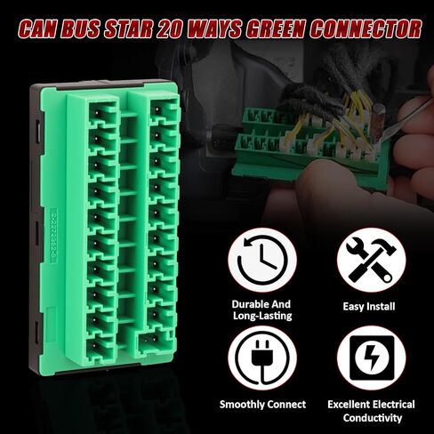 68321746AA Fuse Connector, CAN-C Bus Star Splice Block Fuse Connector Compatible with Jeep Ram Chrysler Vehicle 2017-2025 Wrangler Gladiator Pacifica Voyager 1500 2500 3500, Replace#2-2272352-5 in Saudi Arabia