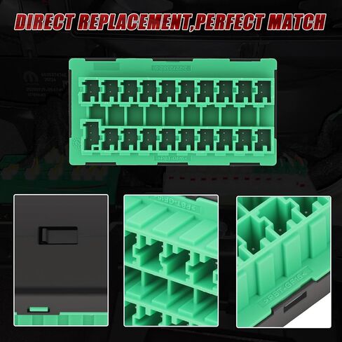 68321746AA Fuse Connector, CAN-C Bus Star Splice Block Fuse Connector Compatible with Jeep Ram Chrysler Vehicle 2017-2025 Wrangler Gladiator Pacifica Voyager 1500 2500 3500, Replace#2-2272352-5 in Saudi Arabia