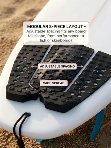 وسادة جر لوح ركوب الأمواج، وسادة ذيل EVA فائقة النعومة، قبضة سطح غير قابلة للانزلاق مكونة من 3 قطع مع لاصق قوي، تمنع احتكاك الركبة وتهيج الجلد لألواح ركوب الأمواج، وألواح التزلج وألواح الأسماك in Kuwait
