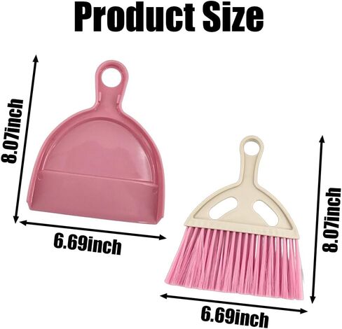 مجموعة من 6 مجارف وفرشاة صغيرة - مكنسة خفق صغيرة بمقبض، مكنسة تنظيف صغيرة للتعشيش ومقلاة غبار، منظف محمول للطاولة والمكتب ولوحة المفاتيح والسيارات وأعشاش الحيوانات الأليفة in Kuwait