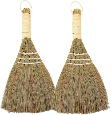 Healifty 2pcs Ergonomic Hand Broom – Natural Straw Desktop Duster for Home & Kitchen, Compact Sweeping Brush in Saudi Arabia