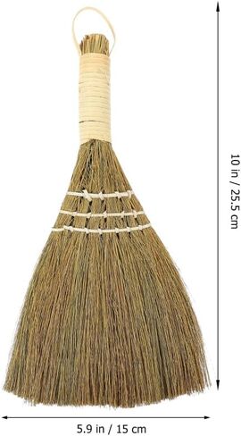 Healifty 2pcs Ergonomic Hand Broom – Natural Straw Desktop Duster for Home & Kitchen, Compact Sweeping Brush in Saudi Arabia