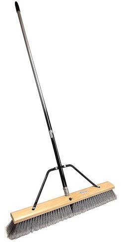Pbma24004 Heavy Duty 24" Multi-Surface Push Broom with Silver/Black Handle in Kuwait