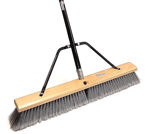 Pbma24004 Heavy Duty 24" Multi-Surface Push Broom with Silver/Black Handle in Kuwait