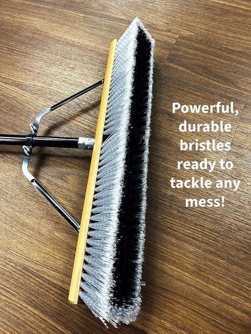 Pbma24004 Heavy Duty 24" Multi-Surface Push Broom with Silver/Black Handle in Kuwait