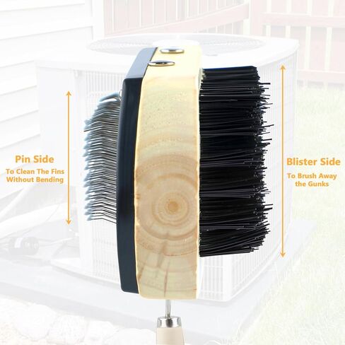 Double-Sided AC Coil Cleaner Brush, AC Coil Cleaning Brush for Condenser & Evaporator Coils, Practical Tool for Home and Commercial Air Conditioner Maintenance Cleaning in Saudi Arabia