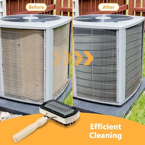 Double-Sided AC Coil Cleaner Brush, AC Coil Cleaning Brush for Condenser & Evaporator Coils, Practical Tool for Home and Commercial Air Conditioner Maintenance Cleaning in Saudi Arabia