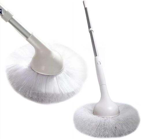 Tub Tile Scrubber Brush with 48" Extendable Long Handle, Adjustable Bathroom Brush, Non-Scratch Soft Tub Brushes Mop for Bathtub Shower Sink Faucet in Saudi Arabia