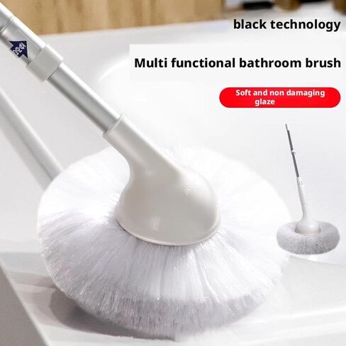 Tub Tile Scrubber Brush with 48" Extendable Long Handle, Adjustable Bathroom Brush, Non-Scratch Soft Tub Brushes Mop for Bathtub Shower Sink Faucet in Saudi Arabia