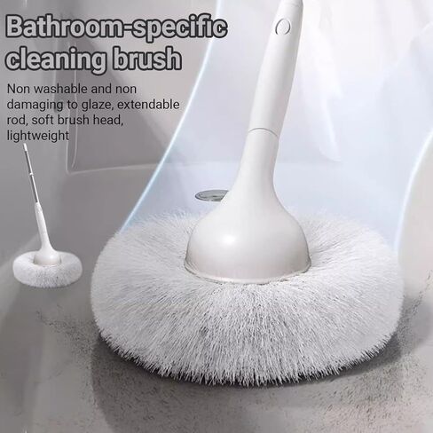 Tub Tile Scrubber Brush with 48" Extendable Long Handle, Adjustable Bathroom Brush, Non-Scratch Soft Tub Brushes Mop for Bathtub Shower Sink Faucet in Saudi Arabia