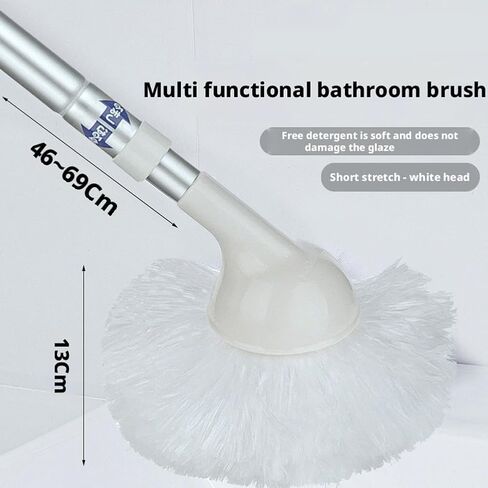 Tub Tile Scrubber Brush with 48" Extendable Long Handle, Adjustable Bathroom Brush, Non-Scratch Soft Tub Brushes Mop for Bathtub Shower Sink Faucet in Saudi Arabia