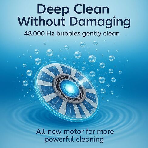 Ultrasonic Jewelry Cleaner 22Oz – 48kHz Sonic Cleaner with 5 Timer Modes, 35W Power – for Rings, Retainers, Dentures, Eyeglasses, Silver, Watches, Coins & Jewelry Cleaning in Saudi Arabia