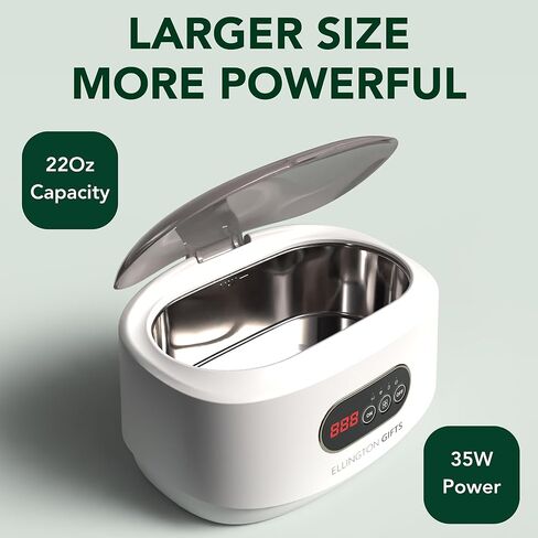 Ultrasonic Jewelry Cleaner 22Oz – 48kHz Sonic Cleaner with 5 Timer Modes, 35W Power – for Rings, Retainers, Dentures, Eyeglasses, Silver, Watches, Coins & Jewelry Cleaning in Saudi Arabia