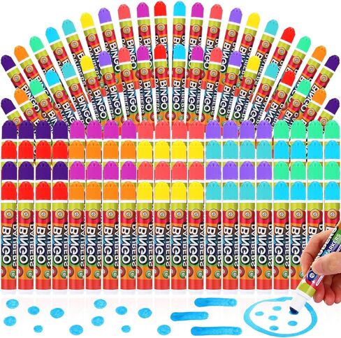 Crtiin 40 Pack Mixed Colors Set of Bingo Daubers Dot Markers Bingo Supplies in 10 Colors Dot Markers Paint Craft Ideal for Art and Crafts Painting Supplies Drawing Coloring in Saudi Arabia