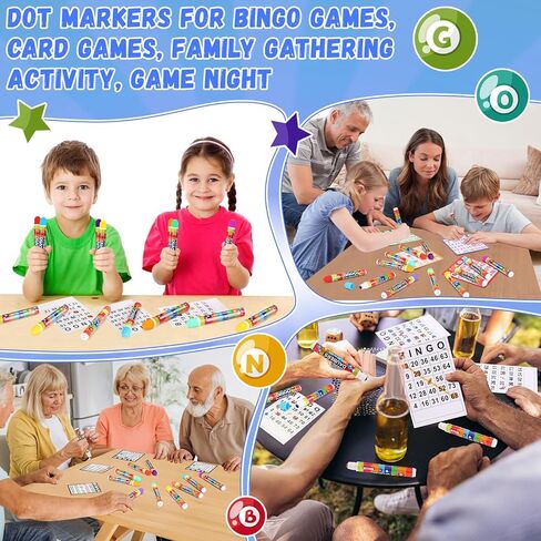 Crtiin 40 Pack Mixed Colors Set of Bingo Daubers Dot Markers Bingo Supplies in 10 Colors Dot Markers Paint Craft Ideal for Art and Crafts Painting Supplies Drawing Coloring in Saudi Arabia