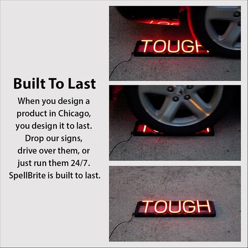 SpellBrite SERVICE Sign | Directional Sign with Neon Look, Red LED Light Source | 24.9" x 6.3" in Saudi Arabia