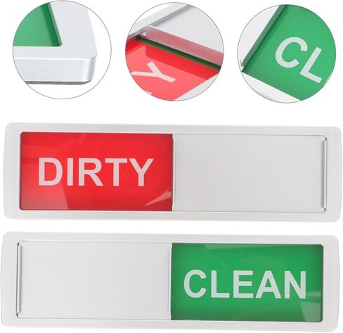 2Pcs Dishwasher Magnet Clean Dirty Sign Magnetic Indicator for Home and Restaurant Use Sturdy and Easy to Read for Kitchen and Laundry Room Organization in Saudi Arabia
