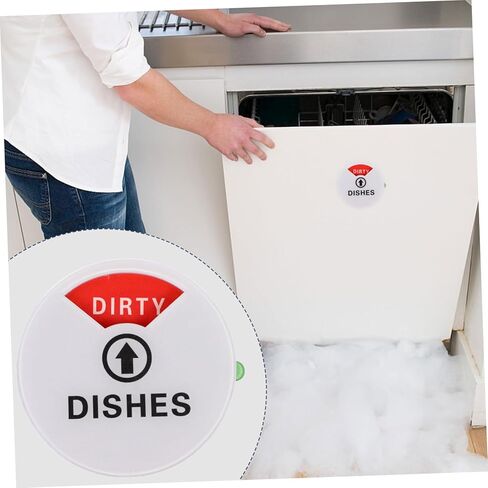 STOBAZA Double-sided Clean Dirty Dishwasher Magnet Sign Easy to Rotate Kitchen Indicator Acrylic Status Label for Dishwashers Home Chefs and Families in Saudi Arabia