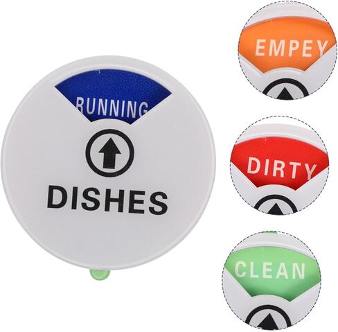 STOBAZA Double-sided Clean Dirty Dishwasher Magnet Sign Easy to Rotate Kitchen Indicator Acrylic Status Label for Dishwashers Home Chefs and Families in Saudi Arabia