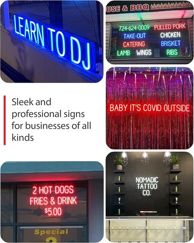 SpellBrite FOOD Sign | Restaurant-Related Green LED Sign with Neon Look | 16.9" x 6.3" in Saudi Arabia