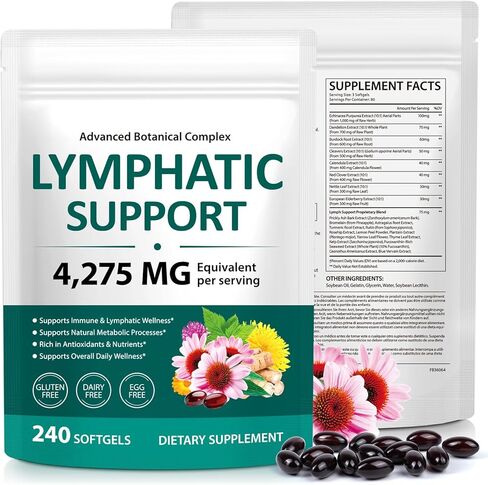 Lymphatic Drainage Supplements 240 Softgels in Kuwait