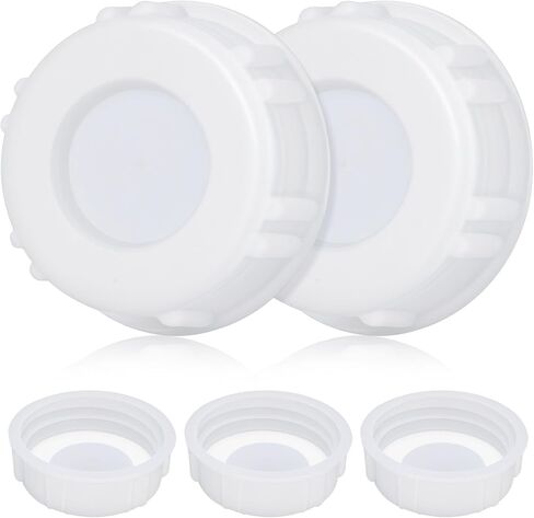 BESTYASH 5pcs White Plastic Bucket Lids Screw Top Pail Covers 20-25l Industrial Airtight Water Barrel Covers with Gasket for Chemical and Food Storage in Saudi Arabia