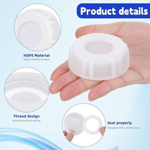 BESTYASH 5pcs White Plastic Bucket Lids Screw Top Pail Covers 20-25l Industrial Airtight Water Barrel Covers with Gasket for Chemical and Food Storage in Saudi Arabia