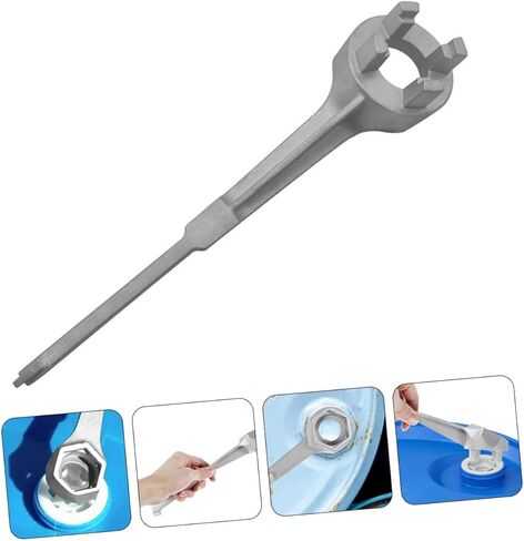 ARTIBETTER metal plug bung wrench 55 gallon drum tool metal bung opener plug gallon barrel open barrel opener lid remover for barrel bucket lid opener disassembler bottle opener wrench in Saudi Arabia