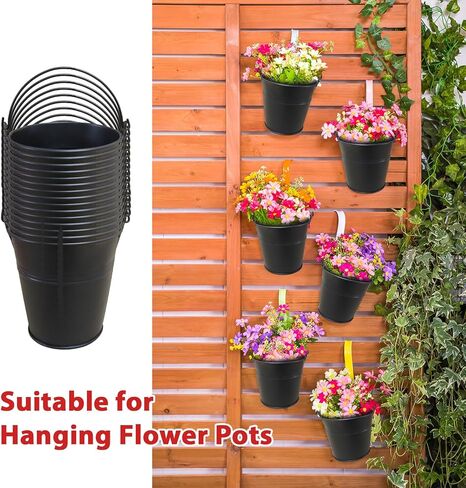 24 Packs Mini Metal Buckets with Handles,5 x 3.5 x 4.7 Inch Black Mini Iron Pail Small Galvanized Tin Pails for Events, Classroom, School Storage, Succulents, Rustic Home Decor in Kuwait