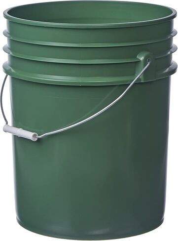 Hudson Exchange 5 Gallon (3 Pack) Bucket Pail Container with Gamma Seal Lid, Food Grade BPA Free HDPE, Green in Kuwait