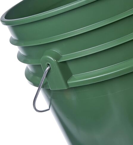 Hudson Exchange 5 Gallon (3 Pack) Bucket Pail Container with Gamma Seal Lid, Food Grade BPA Free HDPE, Green in Kuwait