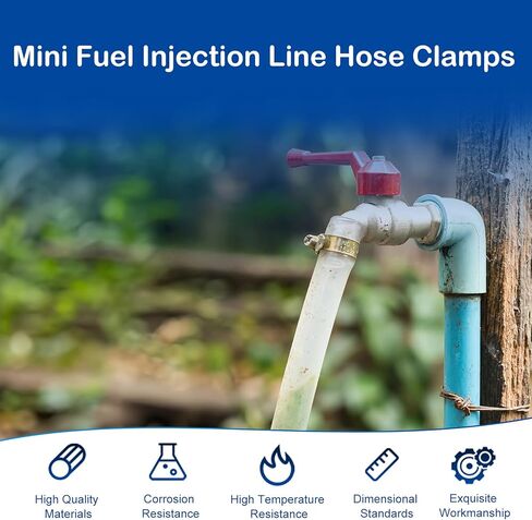 32Pcs 1/8" Mini Fuel Line Clamps, 5/16"-13/32" Dia (8-10mm) Fuel Injection Gas Line Hose Clamps, Adjustable Zinc Plated Pipe Hose Clip Tube Clamps for Diesel/Petrol Pipe in Automotive, Truck in Saudi Arabia