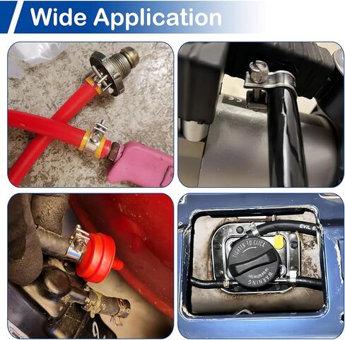 32Pcs 1/8" Mini Fuel Line Clamps, 5/16"-13/32" Dia (8-10mm) Fuel Injection Gas Line Hose Clamps, Adjustable Zinc Plated Pipe Hose Clip Tube Clamps for Diesel/Petrol Pipe in Automotive, Truck in Saudi Arabia
