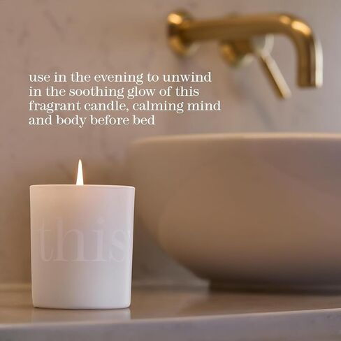 This Works Deep Sleep Heavenly Candle, 220 g - Luxury Candle Enriched with Essential Oils of Lavender, Camomile and Vetivert - Hand Poured Scented Candle with a 40hr Burn Time for a Calming Experience in Kuwait