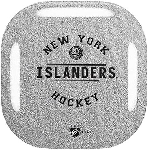 غلاف صوتي من Skinit متوافق مع Samsung Galaxy Buds Pro - تصميم نص أسود مرخص رسميًا من NHL New York Islanders in Kuwait