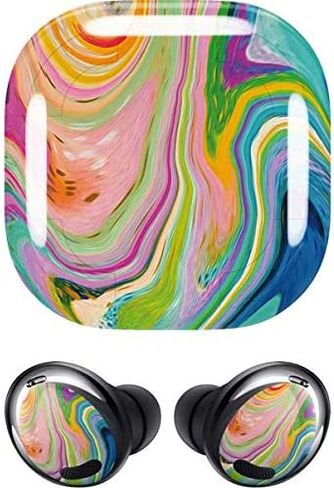 Skinit Decal Audio Skin Compatible with Samsung Galaxy Buds Pro - Etta Vee Rainbow Marble Design in Saudi Arabia