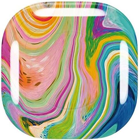 Skinit Decal Audio Skin Compatible with Samsung Galaxy Buds Pro - Etta Vee Rainbow Marble Design in Saudi Arabia