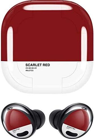 Skinit Decal Audio Skin Compatible with Samsung Galaxy Buds Pro Originally Designed Scarlet Red Design in Saudi Arabia