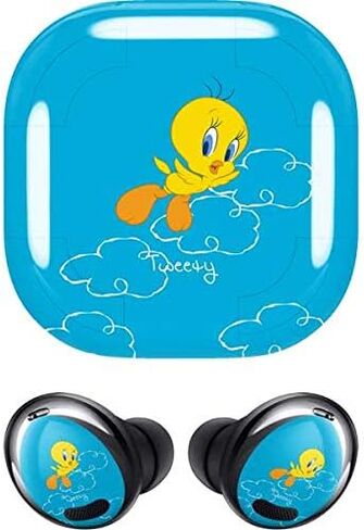 Skinit Decal Audio Skin Compatible with Samsung Galaxy Buds Pro - Officially Licensed Warner Bros Tweety Bird Flying Design in Saudi Arabia