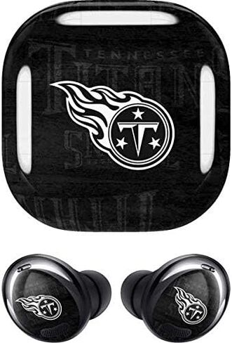 Skinit Decal Audio Skin Compatible with Samsung Galaxy Buds Pro - Officially Licensed NFL Tennessee Titans Black & White Design in Saudi Arabia