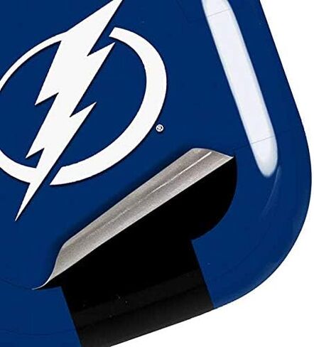 غلاف صوتي من Skinit متوافق مع Samsung Galaxy Buds Pro - تصميم شعار NHL Tampa Bay Lightning المرخص رسميًا in Saudi Arabia