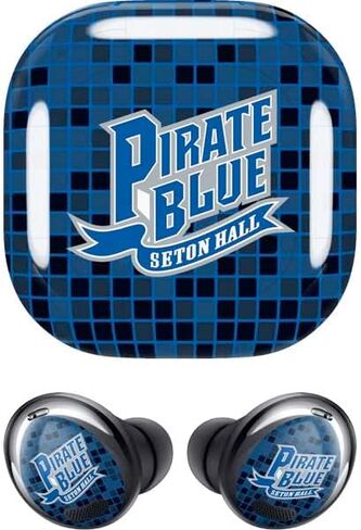 Skinit Decal Audio Skin Compatible with Samsung Galaxy Buds Pro - Officially Licensed Pirate Blue Seton Hall Design in Saudi Arabia