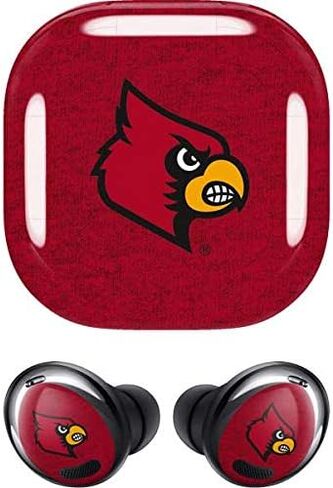 Skinit Decal Audio Skin Compatible with Samsung Galaxy Buds Pro - Officially Licensed Louisville Red Background Design in Saudi Arabia