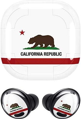 غلاف صوتي من Skinit متوافق مع Galaxy Buds Pro، مصمم في الأصل بتصميم جمهورية كاليفورنيا in Saudi Arabia