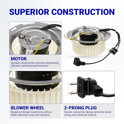 BlueStars 8832NA Blower Motor - Compatible with Nutone 84757 JA2B099N Bathroom Fan Motor - Replaces 8832NA A Unit ONLY JA2B099 86652G 86652 8662 JA2C028G 99080520 8832 8832SA 8832N 8833 in Saudi Arabia
