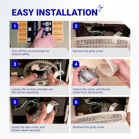 BlueStars 8832NA Blower Motor - Compatible with Nutone 84757 JA2B099N Bathroom Fan Motor - Replaces 8832NA A Unit ONLY JA2B099 86652G 86652 8662 JA2C028G 99080520 8832 8832SA 8832N 8833 in Saudi Arabia