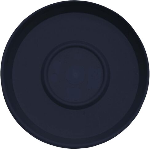 صينية صحن راتنج Bloem Terra: عرض الجزء السفلي 17.5 بوصة - أزرق داكن - غير لامع، متين، قاعدة مضلعة، داخلية وخارجية، تناسب أواني تيرا مقاس 24 بوصة in Kuwait