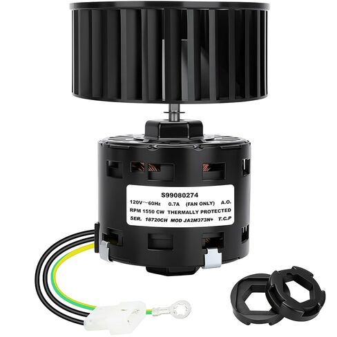 S99080274 محرك مروحة الحمام ومجموعة عجلة النفخ مع مطاط تركيب المحرك S99100412، تدفق هواء عالي ضوضاء منخفضة، يناسب ACS120L ACS130 HS120L HS130 MS120L MS130 MHS120L NS120L NS130 S120L S120FL S130 in Kuwait
