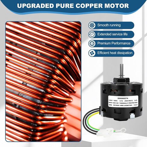 S99080274 محرك مروحة الحمام ومجموعة عجلة النفخ مع مطاط تركيب المحرك S99100412، تدفق هواء عالي ضوضاء منخفضة، يناسب ACS120L ACS130 HS120L HS130 MS120L MS130 MHS120L NS120L NS130 S120L S120FL S130 in Kuwait